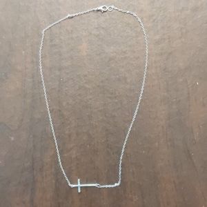 Three Bird Best Horizontal Cross Necklace